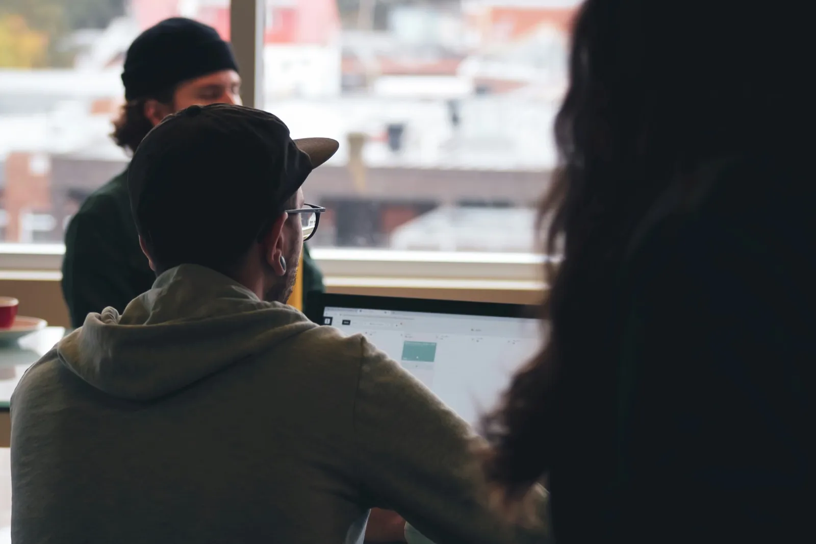 Letting agent capturing tenant digital signature on mobile device during property inspection