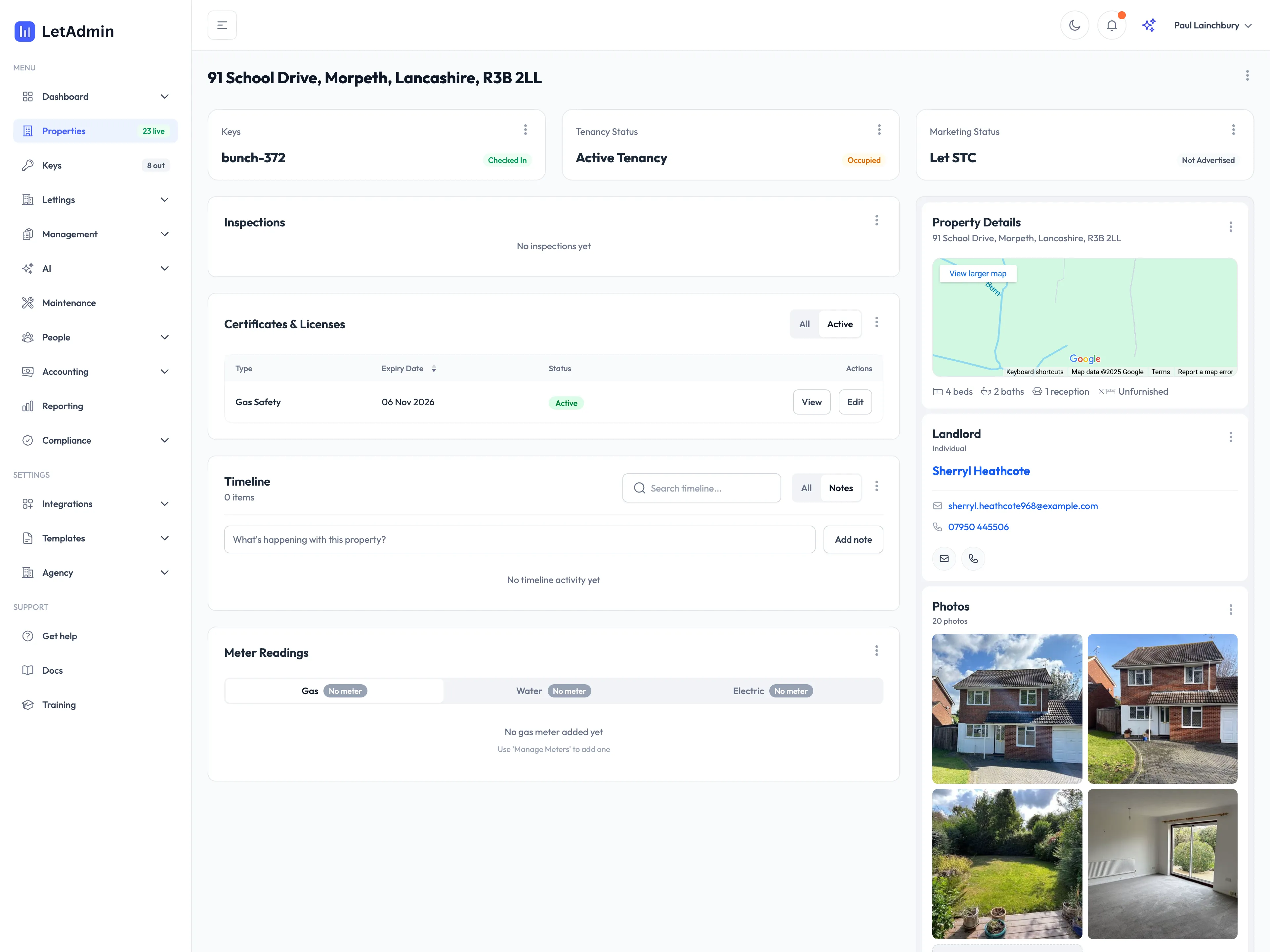 LetAdmin compliance tracking