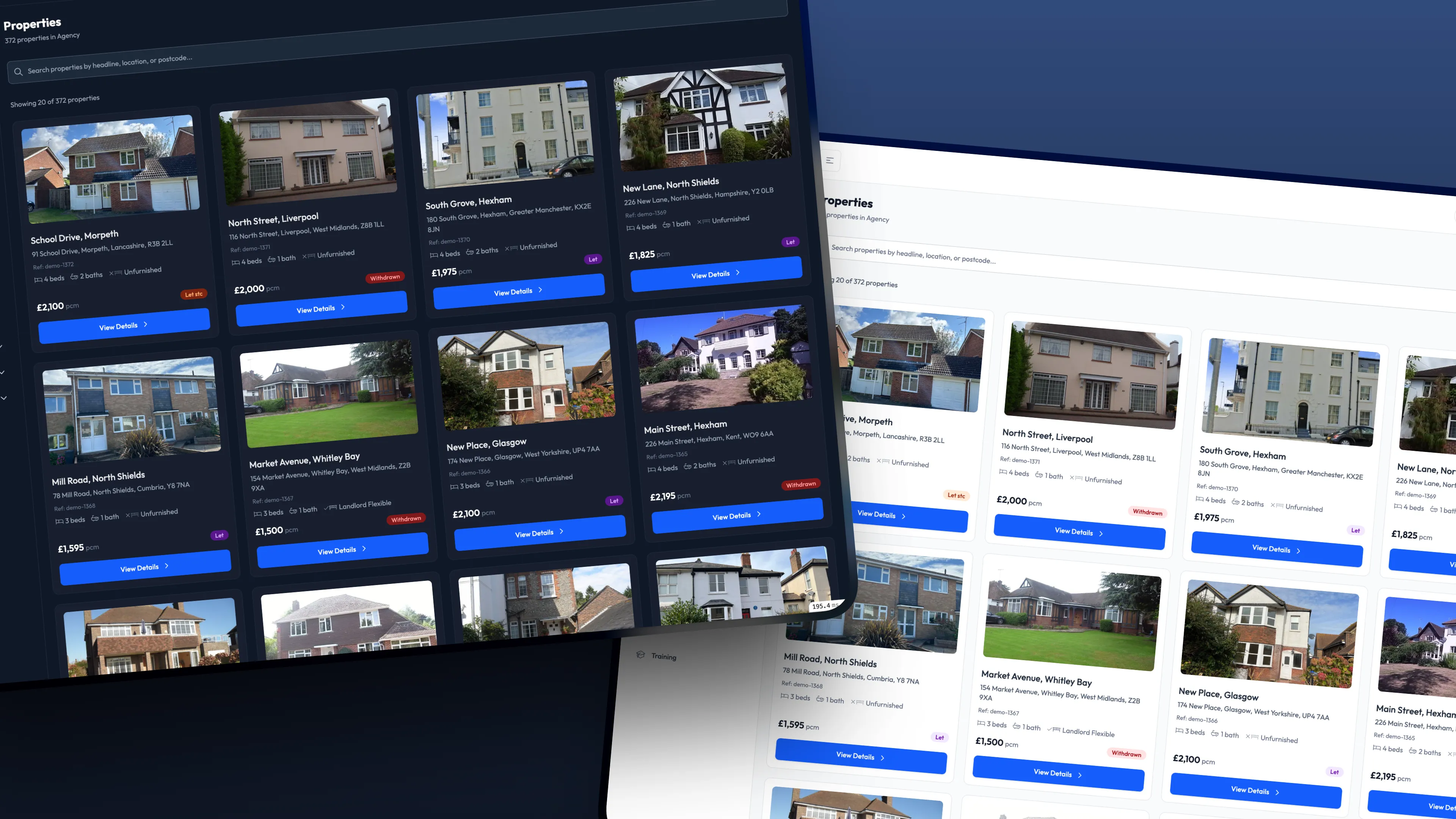 LetAdmin properties dashboard
