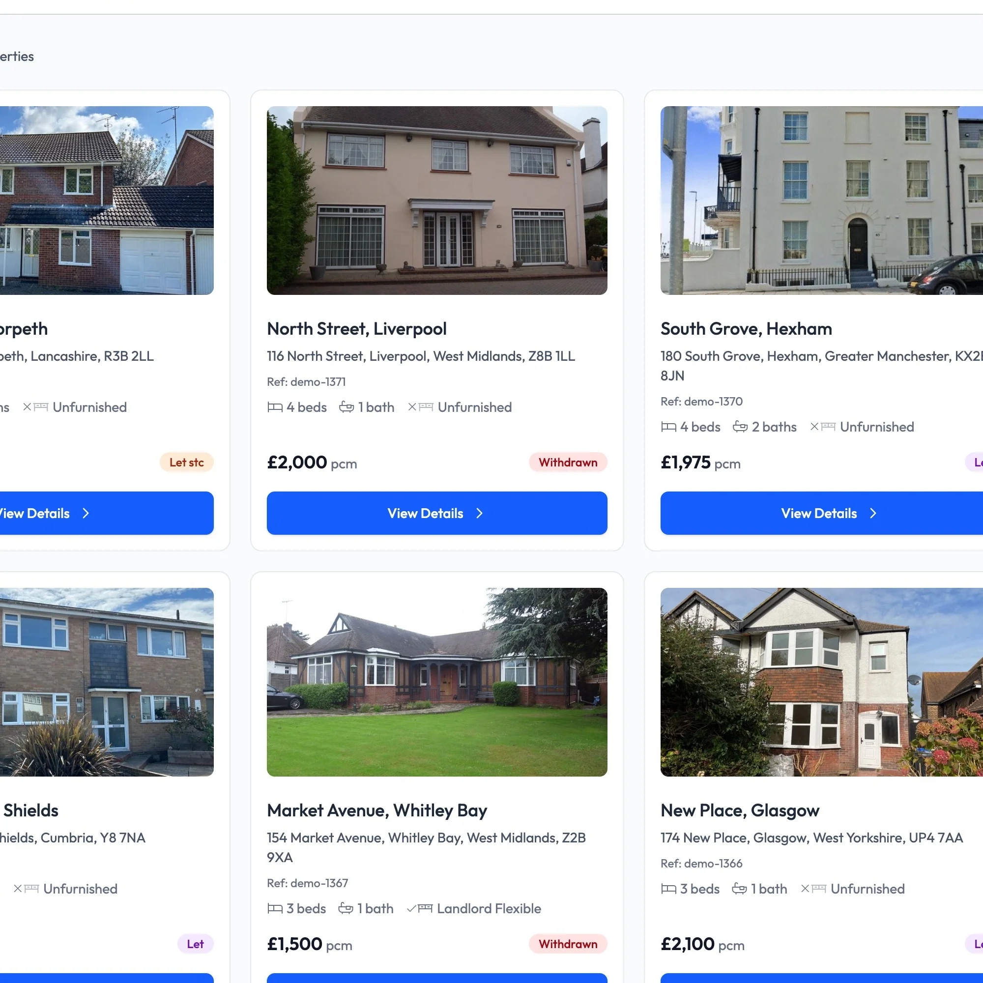 LetAdmin properties dashboard
